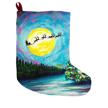 Christmas Stocking - Visions of Santa