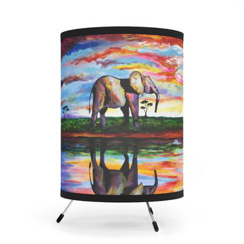 Soul of the Serengeti - Tripod Lamp with High-Res Printed Shade, US/CA plug