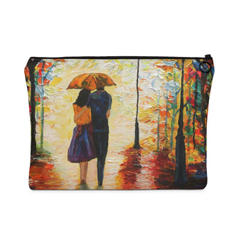 Couple in the Rain - Flat Carry Pouch