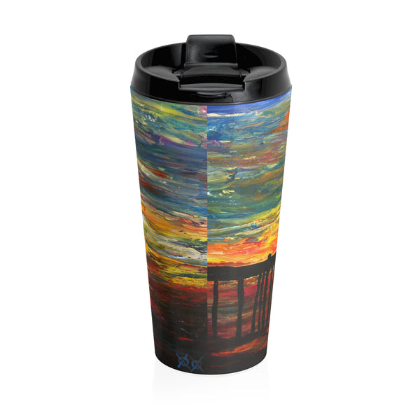 Couple on a Pier - Travel Mug