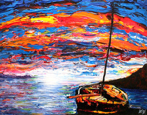 Boat on the Gulf - Workroom Stock