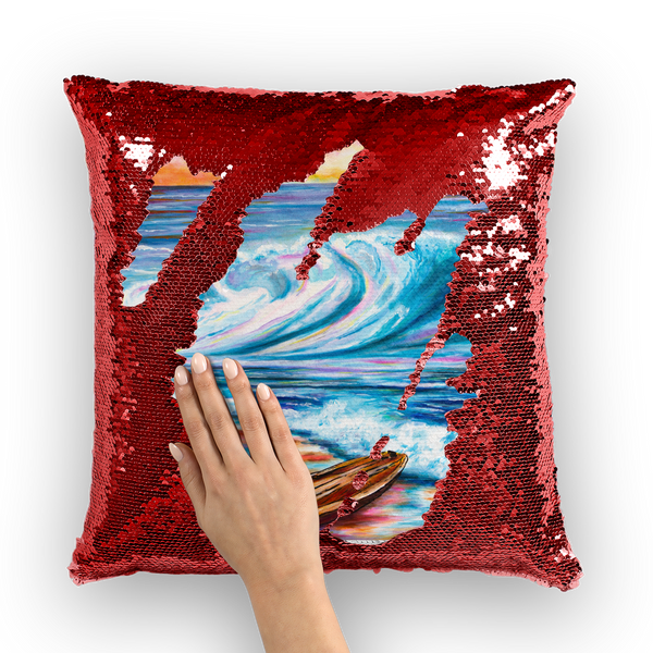 Sequin sales border cushion