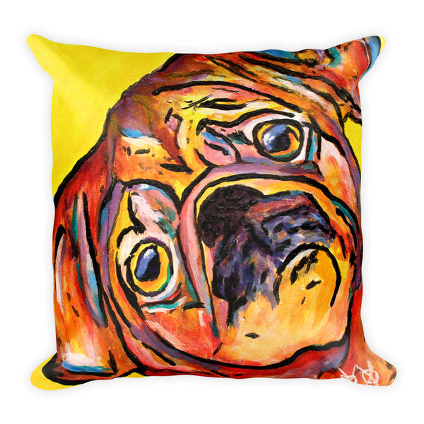 Square Pillow - Pugs