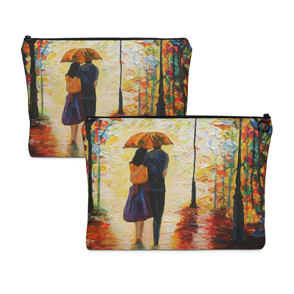 Couple in the Rain - Flat Carry Pouch