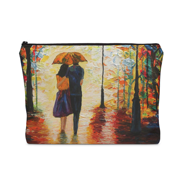 Couple in the Rain - Flat Carry Pouch