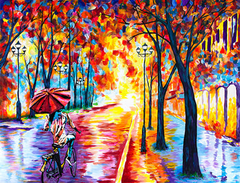 Ride in the Rain - Artist Embellished