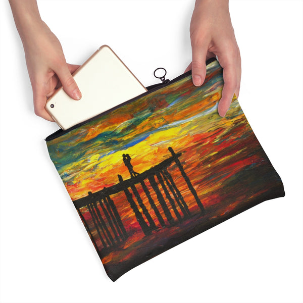 Couple on a Pier - Flat Carry Pouch