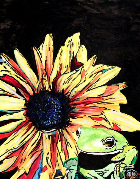 Frog and Flower