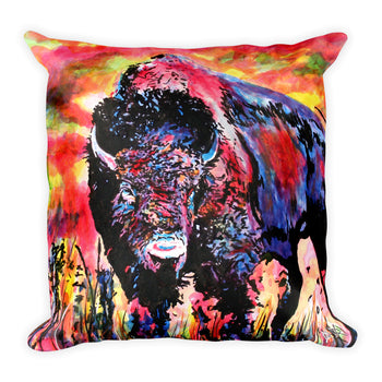 Square Pillow - Bison