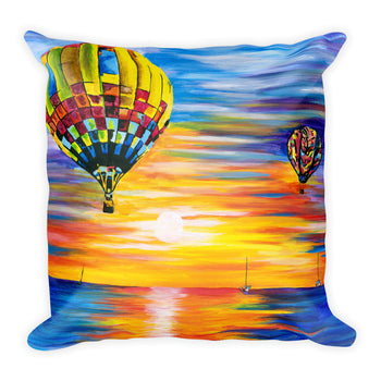 Square Pillow - Balloon Sunrise